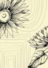 Sunflower minimal art Art Print