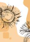 Sunflower minimal art Art Print