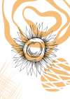 Sunflower minimal art Art Print