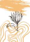 Sunflower minimal art Art Print