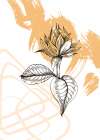 Sunflower minimal art Art Print