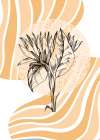 Sunflower minimal art Art Print
