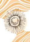 Sunflower minimal art Art Print