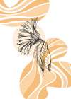 Sunflower minimal art Art Print