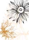 Sunflower minimal art Art Print
