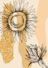 Sunflower minimal art Art Print