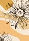 Sunflower minimal art Art Print