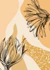 Sunflower minimal art Art Print