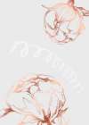 Peonies flowers minimal art Art Print