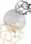 Peonies flowers minimal art Art Print