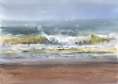 Sea wave Coastal Print