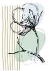 Cotton flowers minimal art Art Print