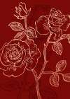 Roses flowers minimal art Art Print