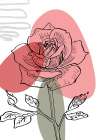 Roses flowers minimal art Art Print