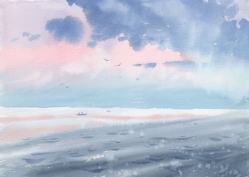 Romantic seascape Coastal Print