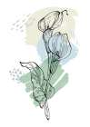 Callas flowers minimal art Art Print