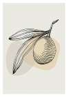 Olive Abstract Art Print