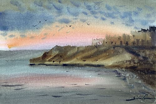 Evening on the red sea Coastal Print