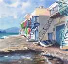 Fishing village Art Print