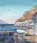 Fishing village Art Print