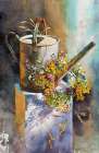 Garden Watering Can With Flowers Art Print