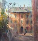 Sunny morning in Italy Art Print