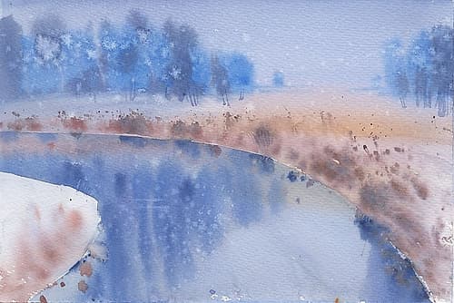 Winter landscape Art Print