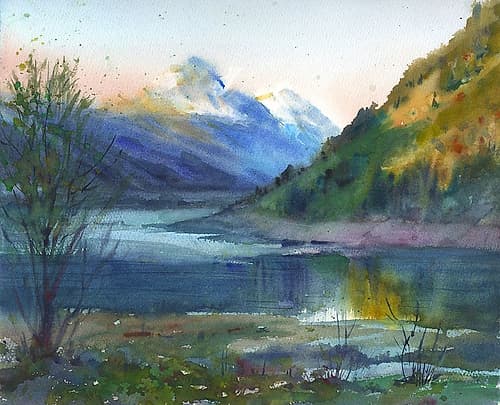 Mountain landscape Art Print
