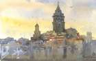 Galata Tower Landscape Print