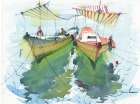 Pleasure boats Art Print