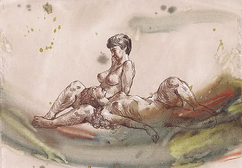 Duet of Angel Art abstrait reproduction
