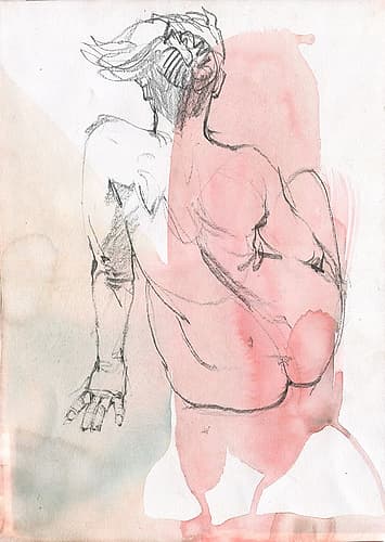 Soft Lines of a Nude Form Art abstrait reproduction