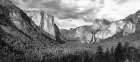 Yosemite Valley Pano BW Art Print