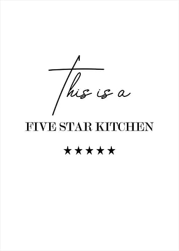 Five Star Kitchen Inspirational Print