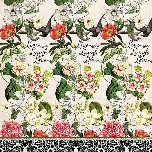 Floral Curtain Art Print