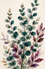 Jewel Tone Botanicals 1 Art Deco Print