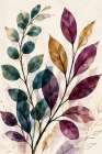 Jewel Tone Botanicals 3 Art Print