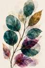 Jewel Tone Botanicals 6 Art Deco Print