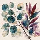 Jewel Tone Garden 1 Art Deco Print