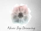 Never Stop Dreaming Rose Art Print