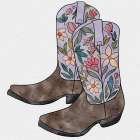 Wildflower Cowboy Boots Art Print