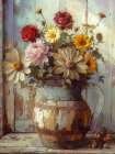Barrel Of Flowers 2 Art Print