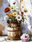 Flowers By The Wall 2 Art Print