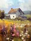Old Farmstead 2 Art Deco Print
