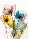 Floral Summer Glow 1 Modern Print