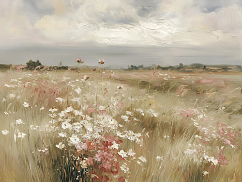Golden Expanse 1 Floral reproduction