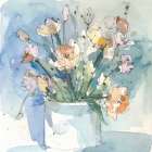 White Flower Pot 2 Art Print