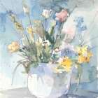 White Flower Pot 3 Art Print