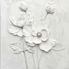 Plastered Flowers 1 Art Print