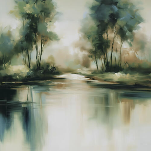 Waterside Abstraction 1 Toile murale reproduction